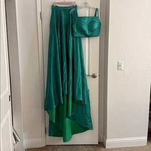 Emerald Green Two-Piece Gown